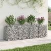 vidaXL Lit sur&eacute;lev&eacute; gabion Argent&eacute; 200 x 50 x 60 cm Acier galvanis&eacute;