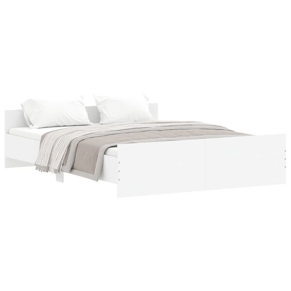 vidaXL Cadre de lit sans matelas blanc 160x200 cm