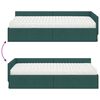 vidaXL Cadre de lit d'angle avec matelas Autre 2 pcs Vert tissu