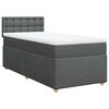 vidaXL Sommier &agrave; lattes de lit avec matelas gris fonc&eacute; 90x190 cm simple tissu