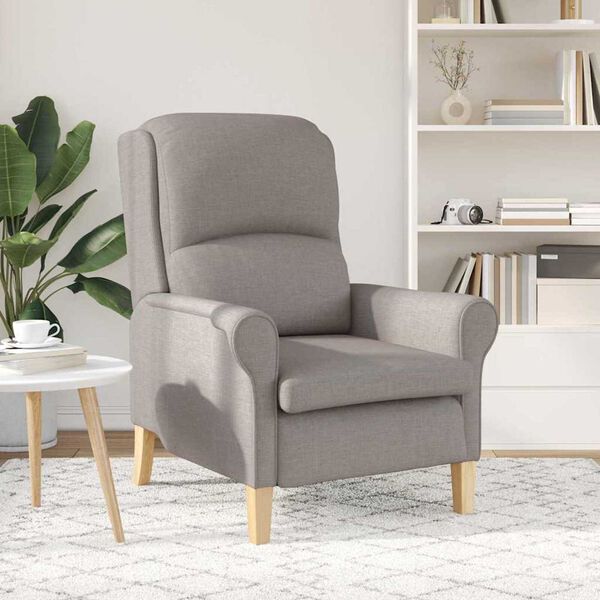 vidaXL fauteuil Taupe 76 x 94 x 102 cm tissu