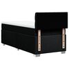 vidaXL Sommier &agrave; lattes de lit avec matelas Noir 90x190 cm Tissu