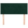 vidaXL T&ecirc;te de lit Vert fonc&eacute; 80x5x78/88 cm Velours