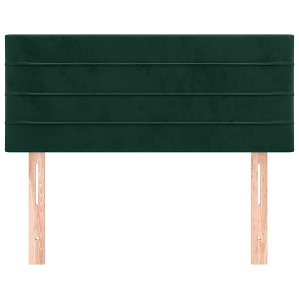 vidaXL T&ecirc;te de lit Vert fonc&eacute; 80x5x78/88 cm Velours