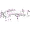 vidaXL Ensemble de bancs de jardin avec coussins 7 pcs noir