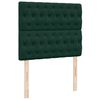 vidaXL Cadre de lit ottoman avec matelas vert fonc&eacute; 120x190 cm velours