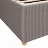 vidaXL Cadre de lit avec matelas Taupe 120 x 200 cm tissu