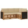 vidaXL Ensemble de canap&eacute;s d'ext&eacute;rieur 4 pc Polyester