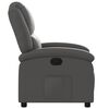vidaXL Fauteuil inclinable gris cuir v&eacute;ritable