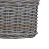 vidaXL Panier &agrave; plantes avec stockage 2 pcs Gris Rattan Kubu
