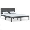 vidaXL Cadre de lit sans matelas gris 120x190 cm bois massif