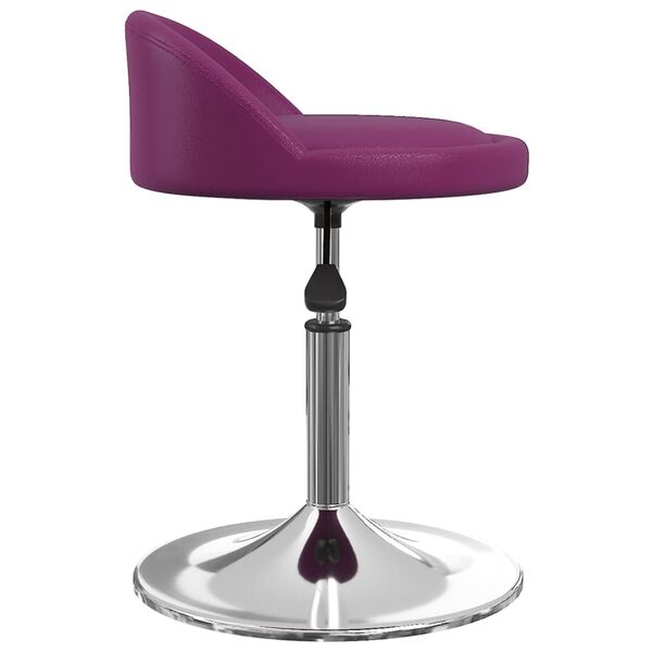 vidaXL Chaise pivotante de salle &agrave; manger Violet Similicuir