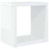 vidaXL &Eacute;tag&egrave;res cube murales 6 pcs Blanc brillant 22x15x22 cm