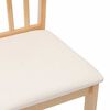 vidaXL Chaises &agrave; manger coussins 2 pcs naturel bois massif caoutchouc