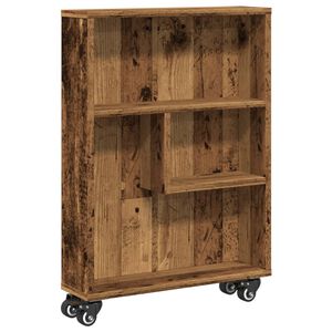 vidaXL Chariot de rangement &eacute;troit vieux bois bois d'ing&eacute;nierie