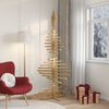 vidaXL Arbre de No&euml;l en bois Marron 210 cm Bois massif en pin