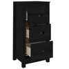 vidaXL Buffets 2 pcs noir 40x35x80 cm bois massif de pin