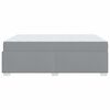 vidaXL Cadre de lit avec matelas Gris clair 160 x 200 cm tissu