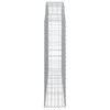 vidaXL Panier de gabions arqu&eacute; 200x30x120/140 cm Fer galvanis&eacute;