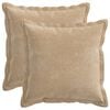 vidaXL Coussin 2 pc HOUTEN Taupe 30 x 30 cm Tissu Chenille