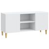 vidaXL Meuble TV 102 x 34,5 x 50 cm Blanc Bois d'ing&eacute;nierie
