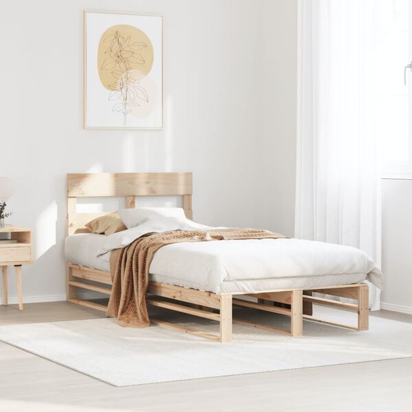 vidaXL Cadre de lit sans matelas 100x200 cm bois massif de pin