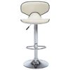 vidaXL Tabourets de bar lot de 2 crème similicuir