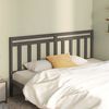 vidaXL T&ecirc;te de lit Gris 206x4x100 cm Bois massif de pin
