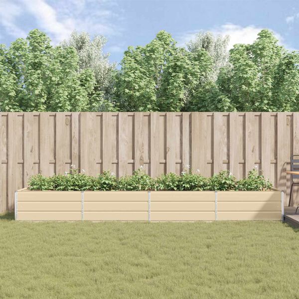 vidaXL Jardini&egrave;re Ivoire 195 x 100 x 45 cm Acier galvanis&eacute;