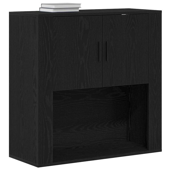 vidaXL Meuble mural Chêne noir 80 x 33 x 80 cm Bois d'ingénierie