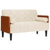 vidaXL Canap&eacute; deux places avec coussins cylindriques 110 cm en lin