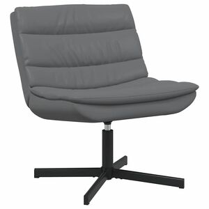 vidaXL Chaise pivotante Gris 63 x 75 x 76 cm Simili cuir