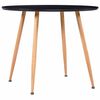 vidaXL Table de salle &agrave; manger Noir et ch&ecirc;ne 90x73,5 cm MDF