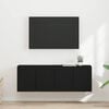 vidaXL Meuble TV mural 2 pcs Noir 59,5 x 31 x 40 cm Bois d'ing&eacute;nierie