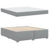 vidaXL Cadre de lit avec matelas Gris clair 180 x 200 cm tissu