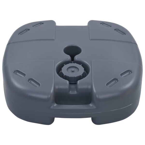 vidaXL Socle de parasol portable Gris Rempli de sable/eau