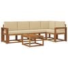 vidaXL Ensemble de canap&eacute;s d'ext&eacute;rieur 6 pc Naturel et Beige