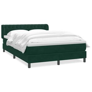 vidaXL Sommier &agrave; lattes de lit et matelas vert fonc&eacute; 160x220cm velours