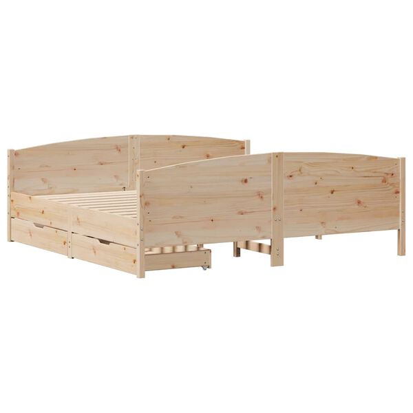 vidaXL Cadre de lit sans matelas 180x200 cm bois massif de pin