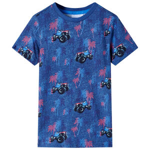 T-shirt pour enfants m&eacute;lange bleu fonc&eacute; 104