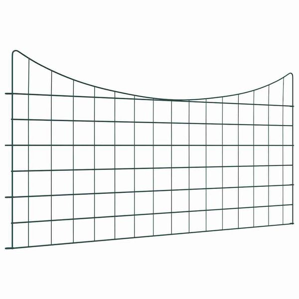 vidaXL Ensemble de cl&ocirc;ture de jardin 5 pcs Vert 100 x 50 cm Acier