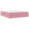 vidaXL Lit avec rangement et matelas Rose 160 x 200 cm Velours