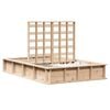 vidaXL Cadre de lit Marron 140 x 200 cm Bois de pin massif