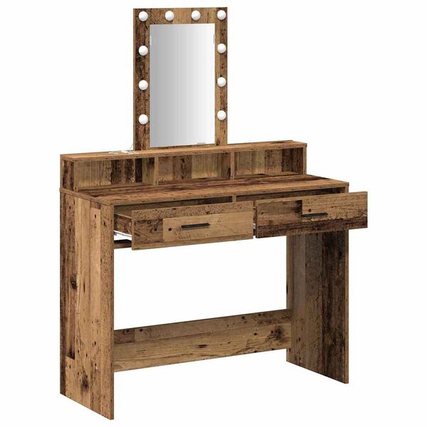 vidaXL Table de Toilette Marron 100 x 41 x 140 cm Bois d'ing&eacute;nierie
