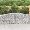 vidaXL Paniers à gabions arqués 3 pcs 400x50x80/100 cm Fer galvanisé