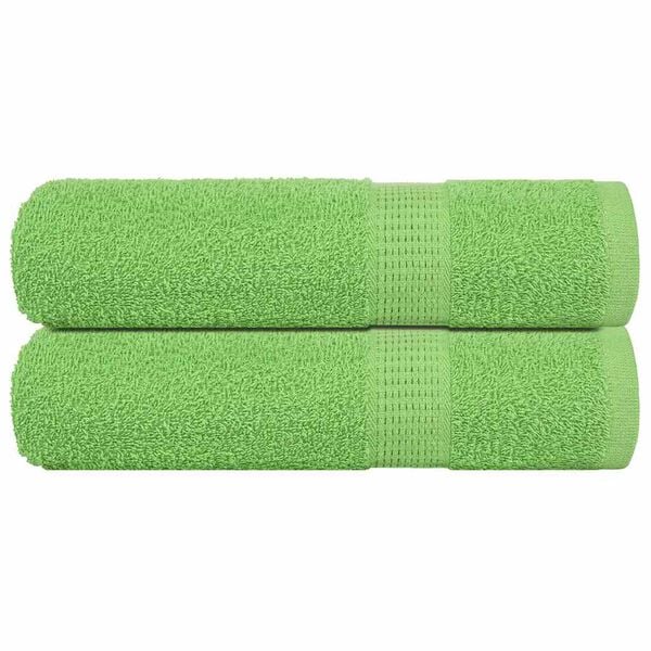 vidaXL Serviettes de douche FROGN 2 pcs vert pomme 70x140 cm 360 g/m²