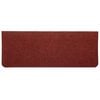 vidaXL Tapis d'escalier autocollants 15 pcs 65x24,5x3,5 cm Rouge