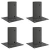 vidaXL Ancre ronde au sol 4 pcs Anthracite 15 x 15 x 15 cm m&eacute;tal