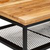 vidaXL Table basse Marron et Noir Bois de mangue massif