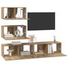 vidaXL Ensemble meuble TV 4 pcs Ch&ecirc;ne artisanal Bois d'ing&eacute;nierie